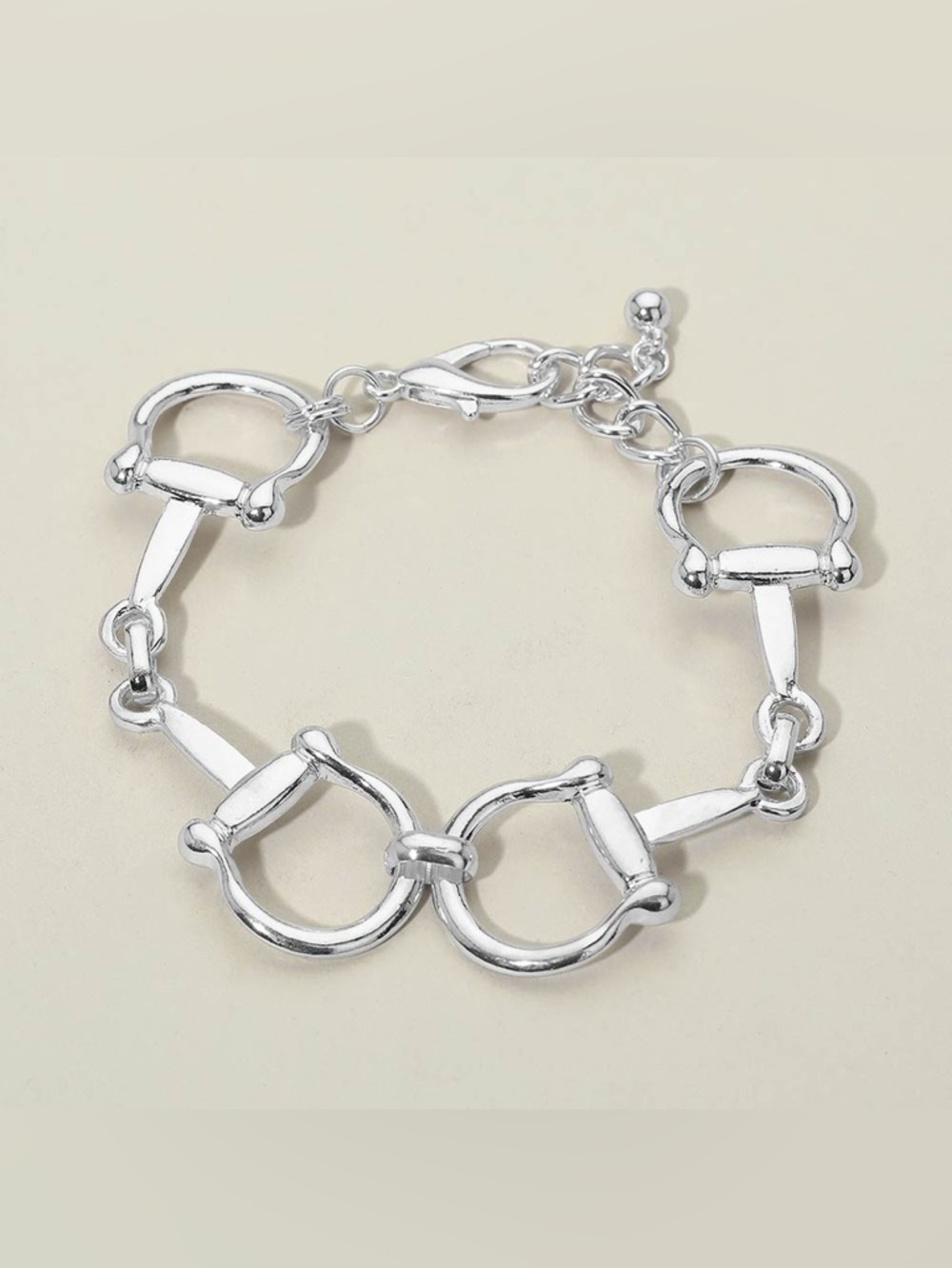 Metal Equestrian Link Bracelet